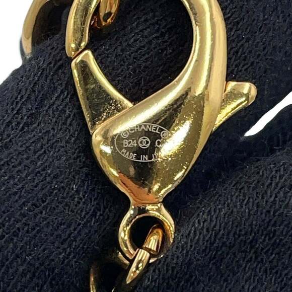 Chanel Chain Belt Coco Mark Leather Metal B24C CHANEL Black - Picture 13 of 14